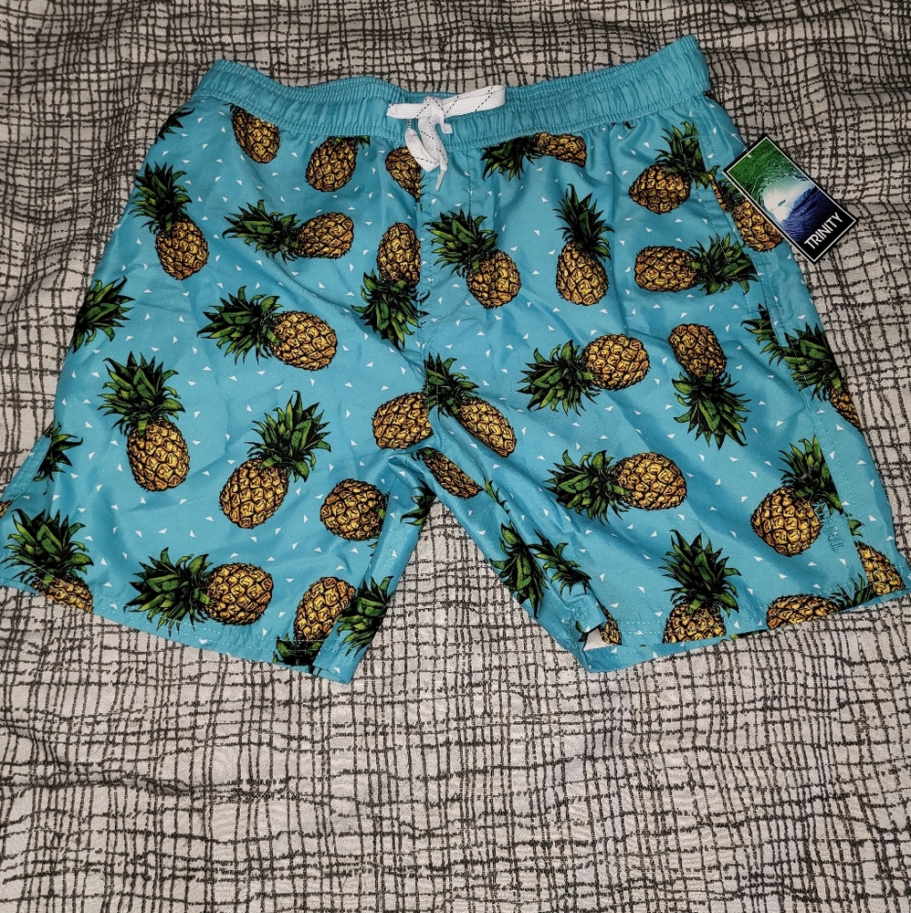 Pineapple swim trunks